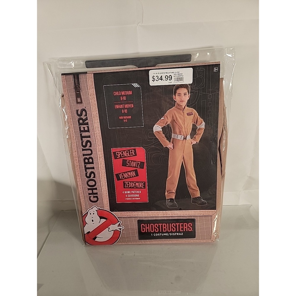 Ghostbusters Halloween Costume Cosplay Licensed Child Medium Size‎ 8-10 New